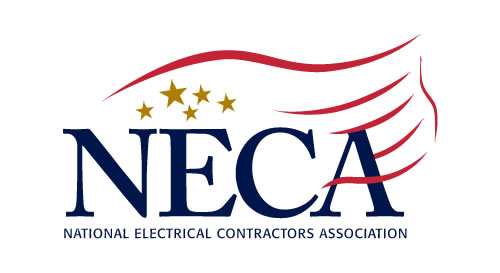 A logo for the national electrical contractors association.